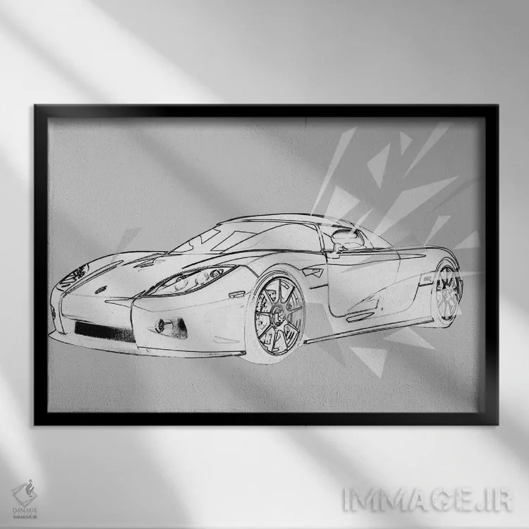 تابلو دکوراتیو شکستن مرزها ۲ اثر فایو بای فایو کالکتیو - نمای قابدار مشکی