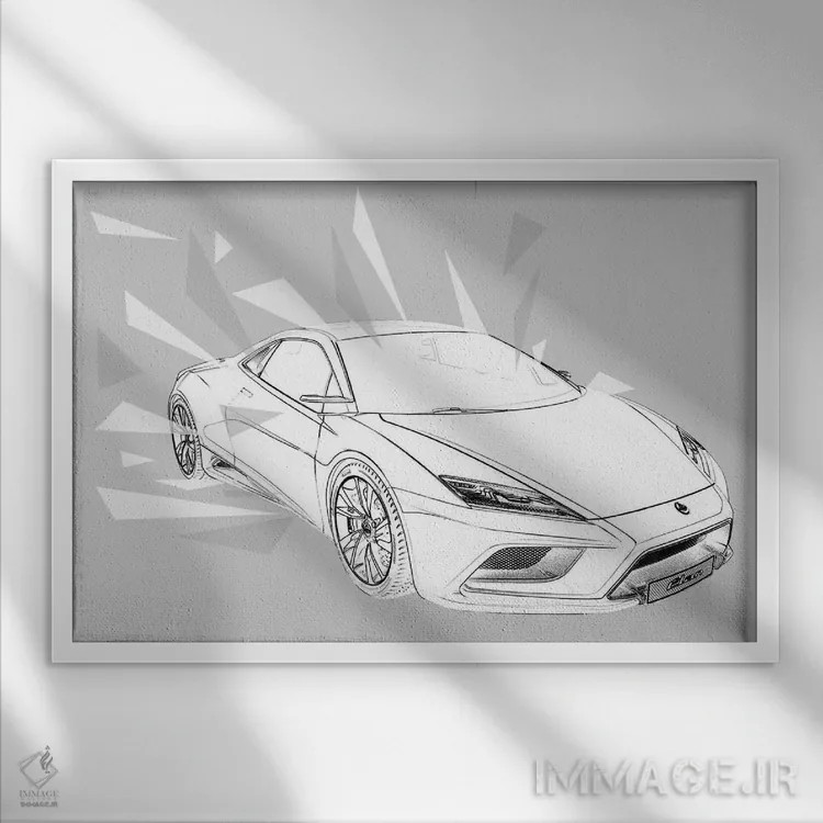 تابلو دکوراتیو سرعت نور ۲ اثر فایو بای فایو کالکتیو - نمای قابدار سفید