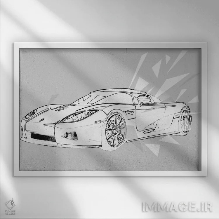 تابلو دکوراتیو شکستن مرزها ۲ اثر فایو بای فایو کالکتیو - نمای قابدار سفید