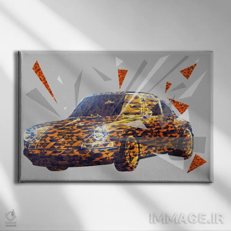 تابلو دکوراتیو یوزپلنگ خیابانی اثر فایو بای فایو کالکتیو - نمای روبهرو روی دیوار