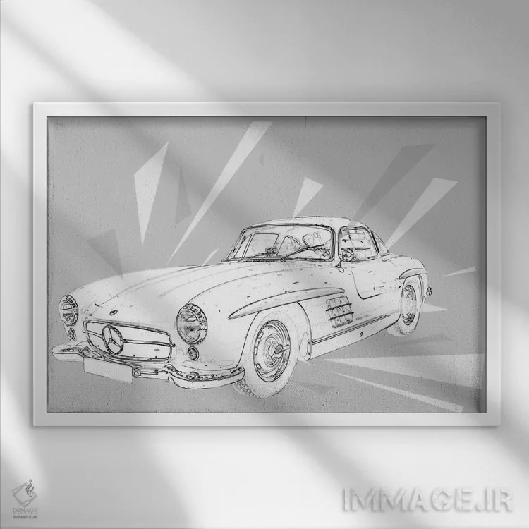 تابلو دکوراتیو گالوینگ های کلاسیک ۲ اثر فایو بای فایو کالکتیو - نمای قابدار سفید