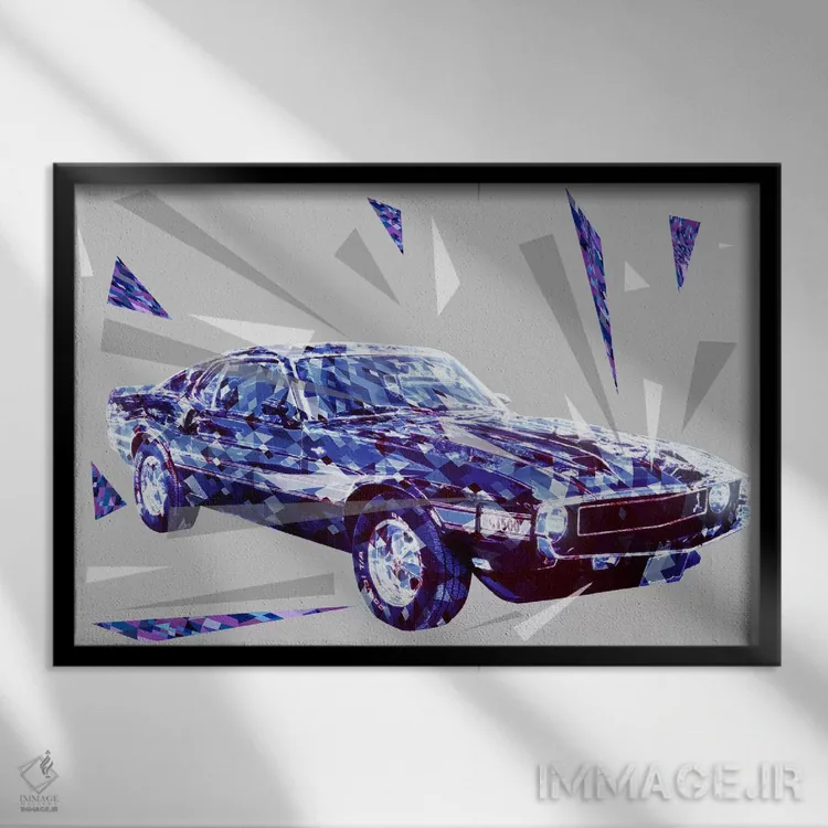 تابلو دکوراتیو عضله بیش از حد اثر فایو بای فایو کالکتیو - نمای قابدار مشکی