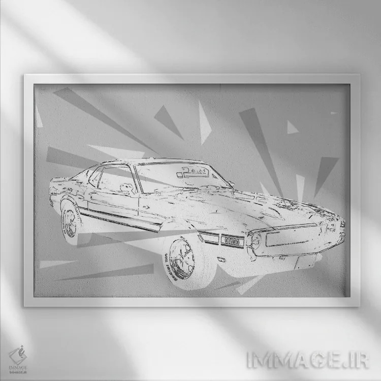 تابلو دکوراتیو عضله بیش از حد ۲ اثر فایو بای فایو کالکتیو - نمای قابدار سفید