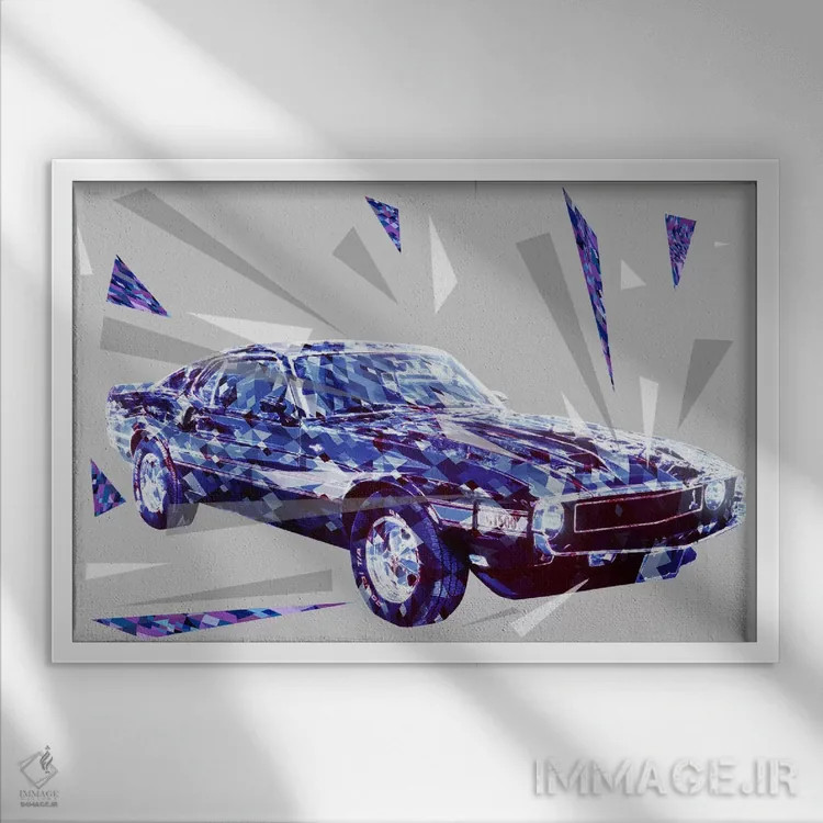 تابلو دکوراتیو عضله بیش از حد اثر فایو بای فایو کالکتیو - نمای قابدار سفید