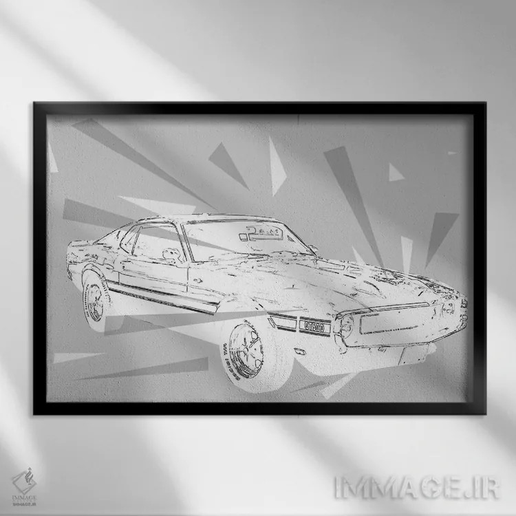 تابلو دکوراتیو عضله بیش از حد ۲ اثر فایو بای فایو کالکتیو - نمای قابدار مشکی