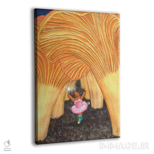 تابلو دکوراتیو خرس دختر با چکمه های ضدآب اثر کترین جی مک الروی - نمای پرسپکتیو محصول