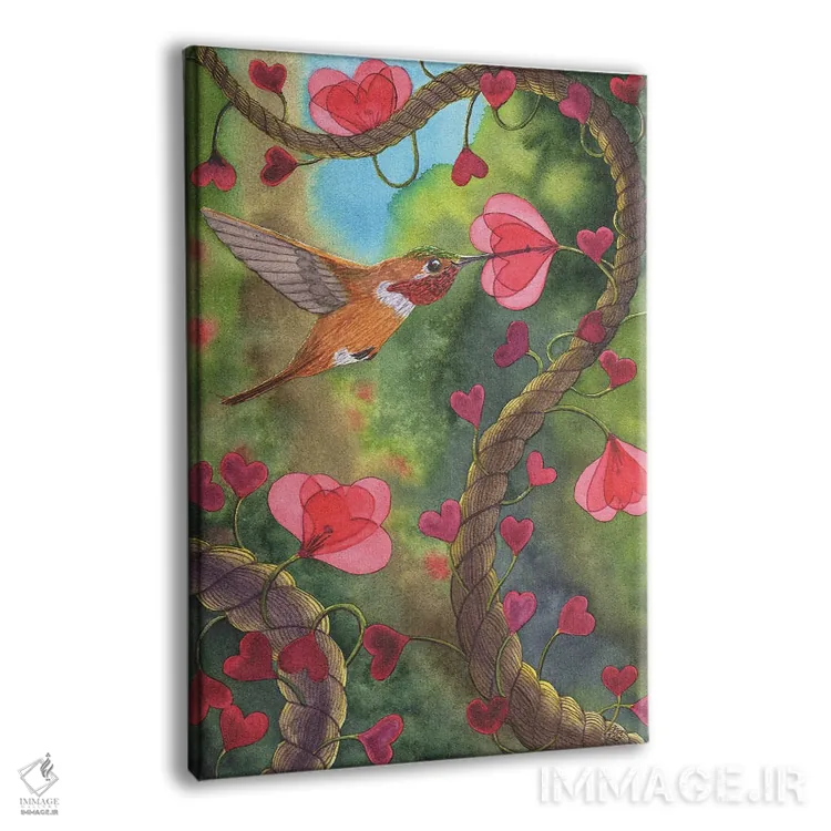 تابلو دکوراتیو نخ قلبی اثر کترین جی مک الروی - نمای پرسپکتیو محصول