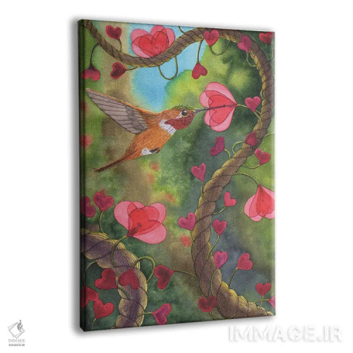 تابلو دکوراتیو نخ قلبی اثر کترین جی مک الروی - نمای پرسپکتیو محصول