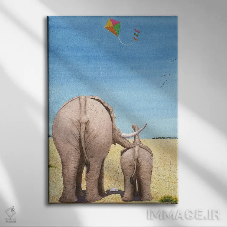 تابلو دکوراتیو بادبادک اثر کترین جی مک الروی - نمای روبهرو روی دیوار