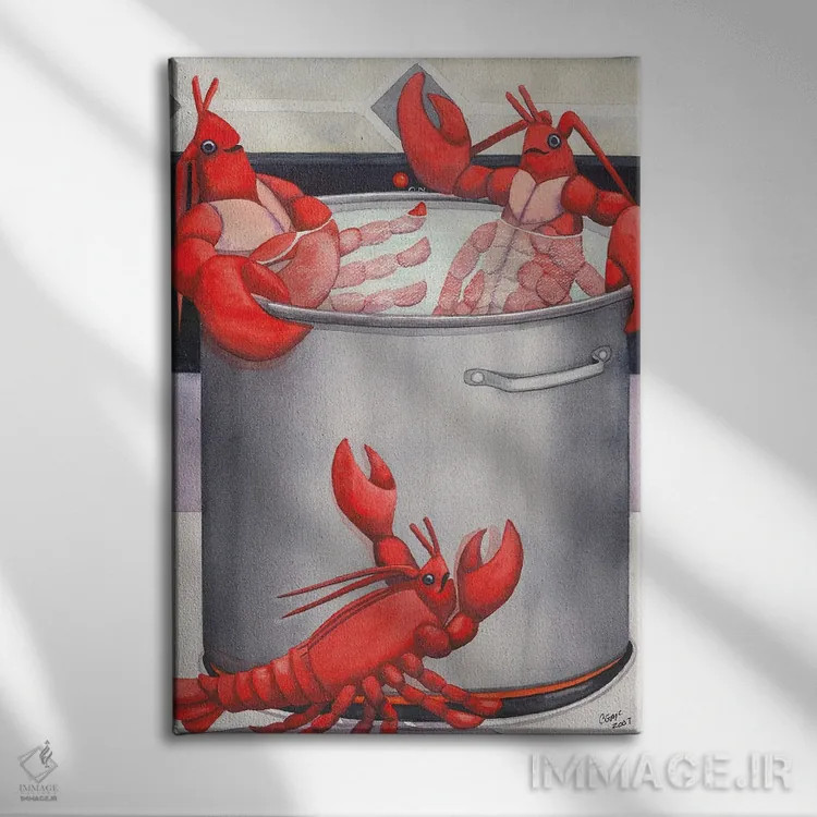 تابلو دکوراتیو اسپا خرچنگ اثر کترین جی مک الروی - نمای روبهرو روی دیوار
