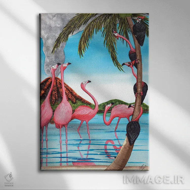 تابلو دکوراتیو بابات کیه؟ اثر کترین جی مک الروی - نمای روبهرو روی دیوار