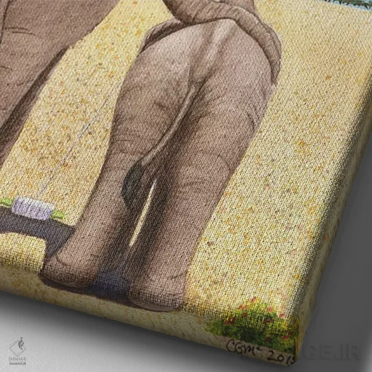 تابلو دکوراتیو بادبادک اثر کترین جی مک الروی - نمای نزدیک بافت بوم