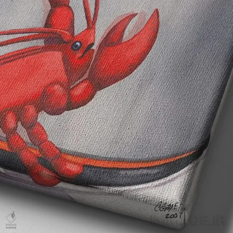 تابلو دکوراتیو اسپا خرچنگ اثر کترین جی مک الروی - نمای نزدیک بافت بوم