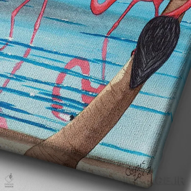 تابلو دکوراتیو بابات کیه؟ اثر کترین جی مک الروی - نمای نزدیک بافت بوم