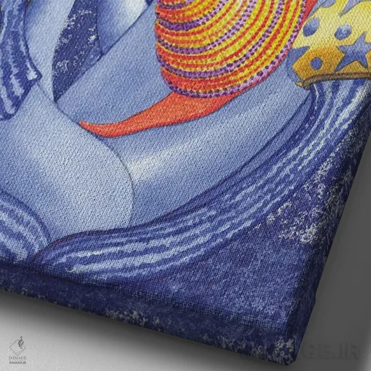 تابلو دکوراتیو قارچ های جادویی اثر کترین جی مک الروی - نمای نزدیک بافت بوم