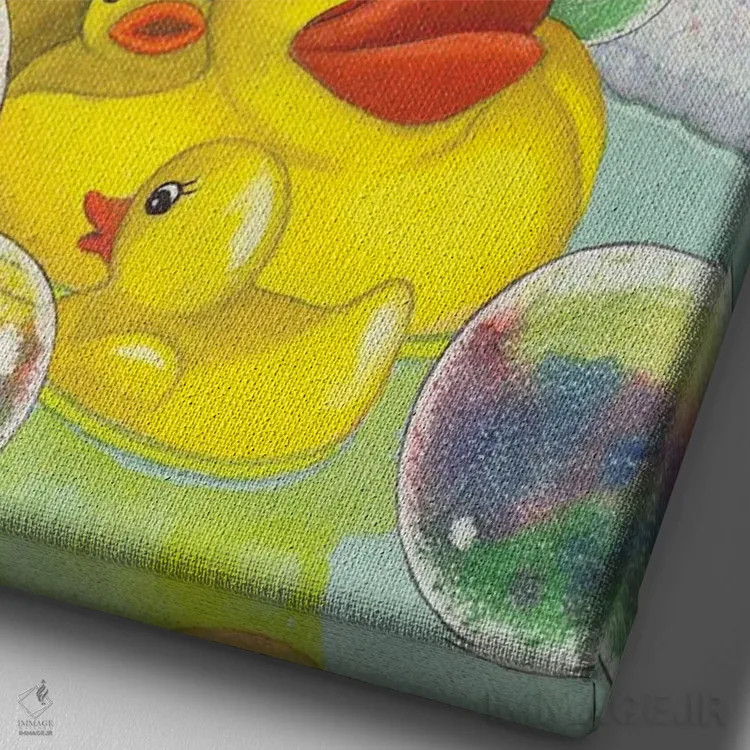 تابلو دکوراتیو سرحال و شاداب اثر کترین جی مک الروی - نمای نزدیک بافت بوم