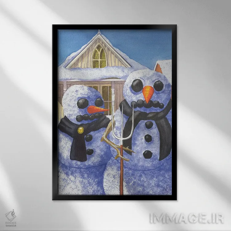 تابلو دکوراتیو ژست گیرها اثر کترین جی مک الروی - نمای قابدار مشکی