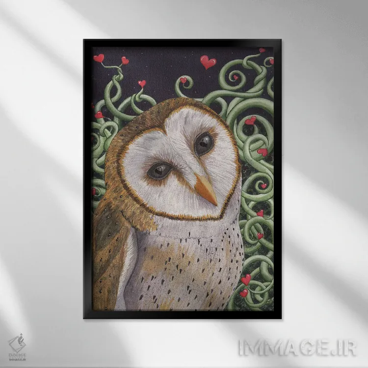 تابلو دکوراتیو چه کسی را دوست داری؟ اثر کترین جی مک الروی - نمای قابدار مشکی