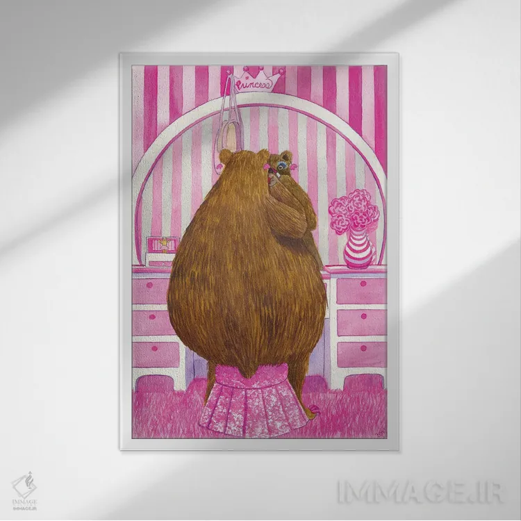 تابلو دکوراتیو زیباترین اثر کترین جی مک الروی - نمای قابدار سفید