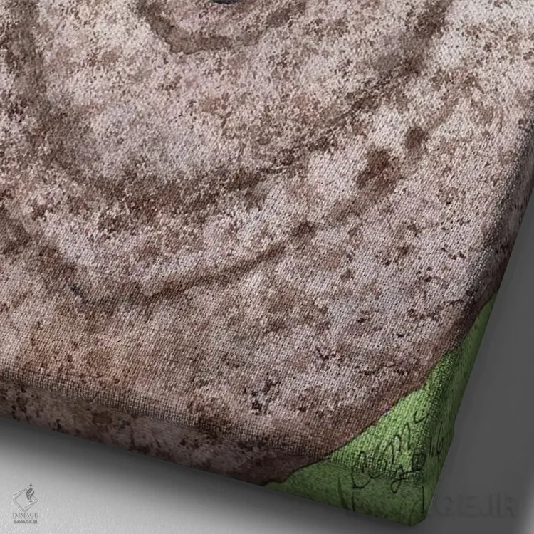 تابلو دکوراتیو هی، گوسفند بانمک! اثر کترین جی مک الروی - نمای نزدیک بافت بوم