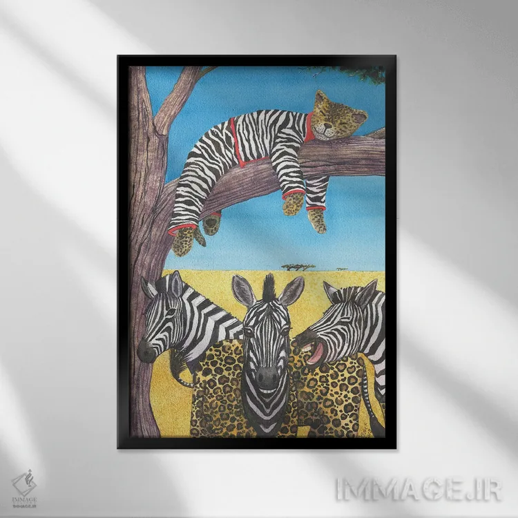 تابلو دکوراتیو کراس درسرها اثر کترین جی مک الروی - نمای قابدار مشکی