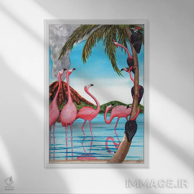 تابلو دکوراتیو بابات کیه؟ اثر کترین جی مک الروی - نمای قابدار سفید