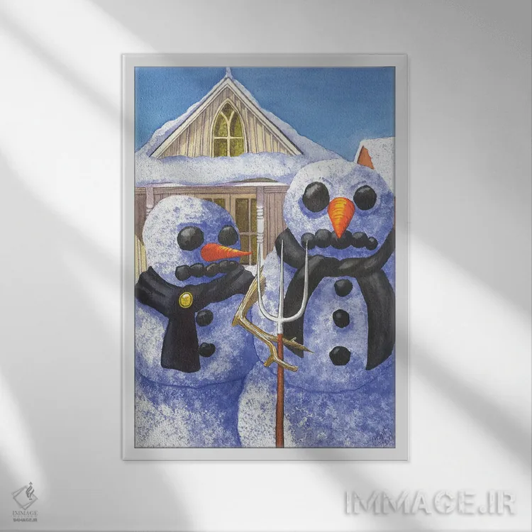 تابلو دکوراتیو ژست گیرها اثر کترین جی مک الروی - نمای قابدار سفید