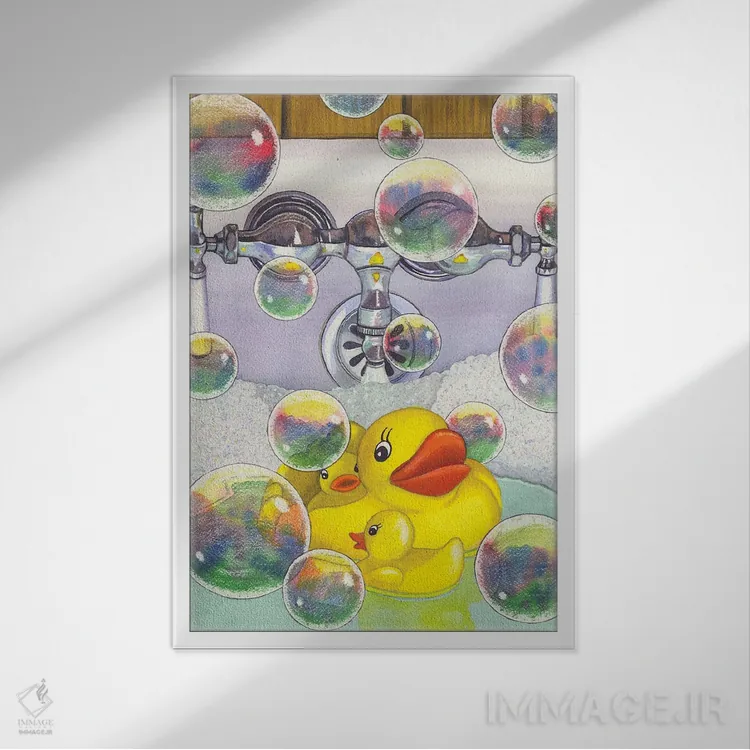 تابلو دکوراتیو سرحال و شاداب اثر کترین جی مک الروی - نمای قابدار سفید