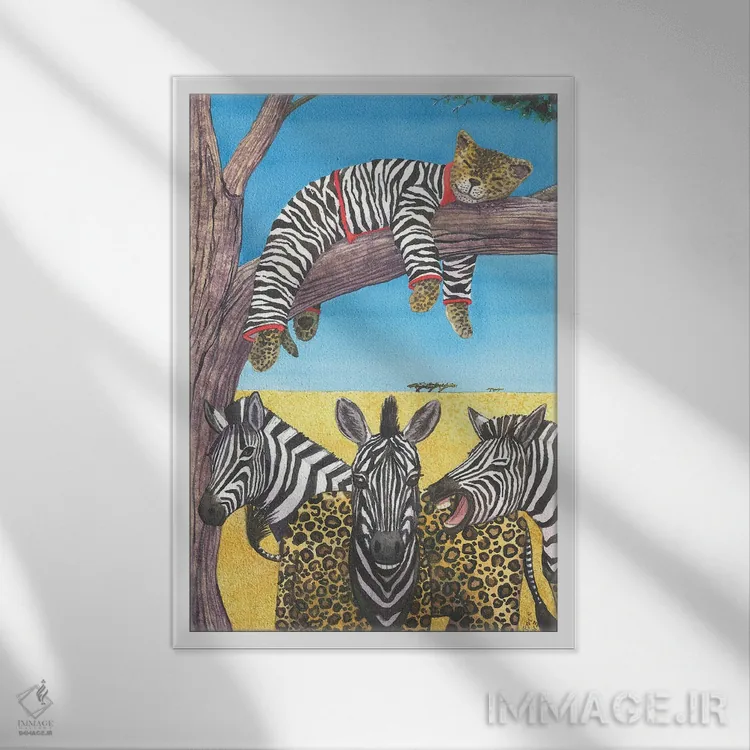 تابلو دکوراتیو کراس درسرها اثر کترین جی مک الروی - نمای قابدار سفید