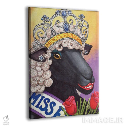 تابلو دکوراتیو خانم جهان گوسفندی! اثر کترین جی مک الروی - نمای پرسپکتیو محصول