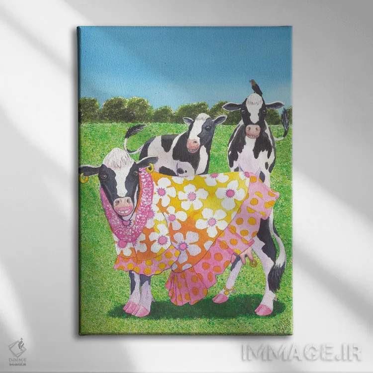 تابلو دکوراتیو مو-مو اثر کترین جی مک الروی - نمای روبهرو روی دیوار