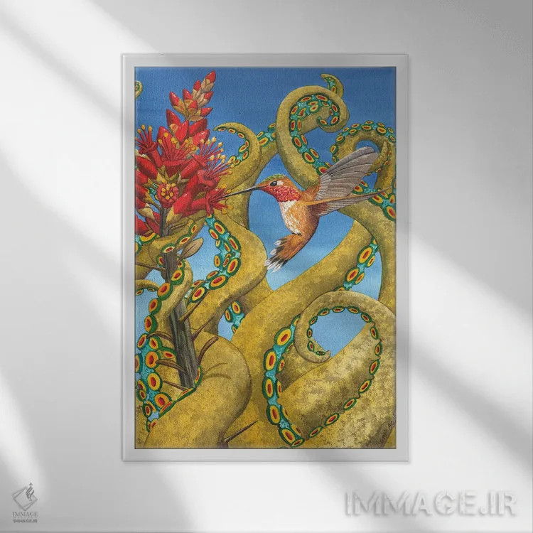 تابلو دکوراتیو باغ های اکو تیلو اثر کترین جی مک الروی - نمای قابدار سفید