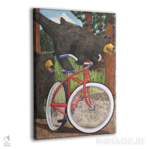 تابلو دکوراتیو دوچرخه قرمز اثر کترین جی مک الروی - نمای پرسپکتیو محصول