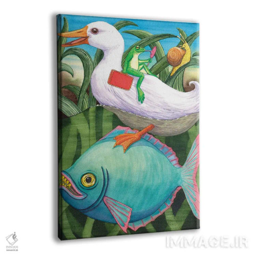 تابلو دکوراتیو چمدان قرمز اثر کترین جی مک الروی - نمای پرسپکتیو محصول