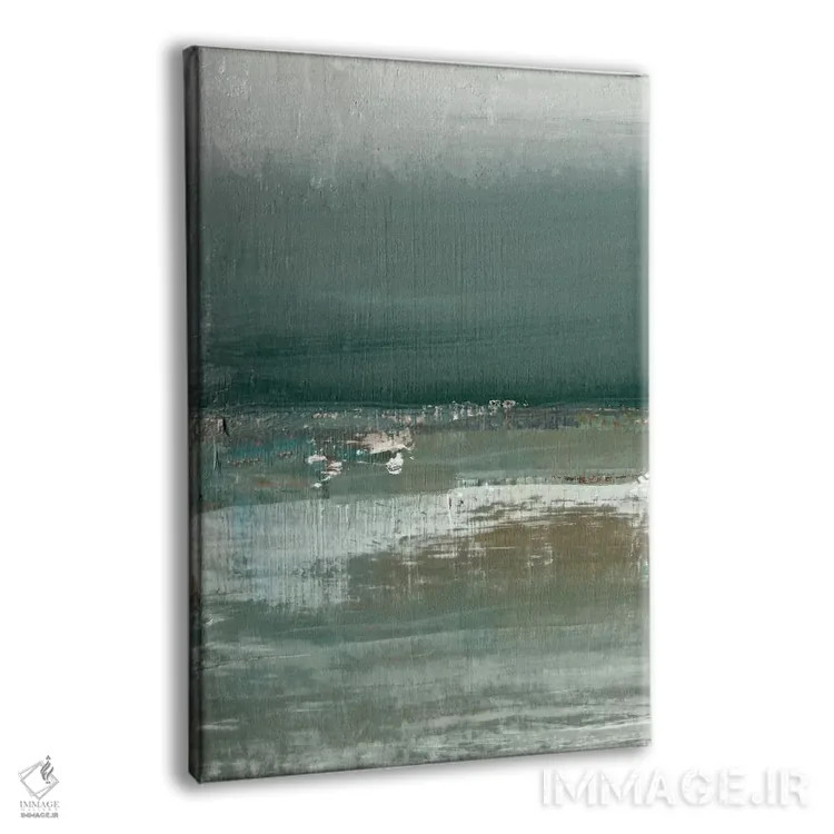 تابلو انتزاعی کم عمق ها I اثر کارولین گلد - نمای پرسپکتیو محصول