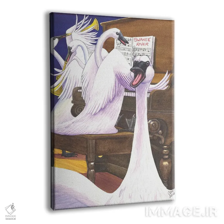 تابلو دکوراتیو آواز قو اثر کترین جی مک الروی - نمای پرسپکتیو محصول