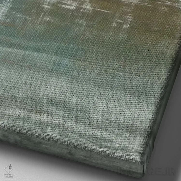 تابلو انتزاعی کم عمق ها I اثر کارولین گلد - نمای نزدیک بافت بوم