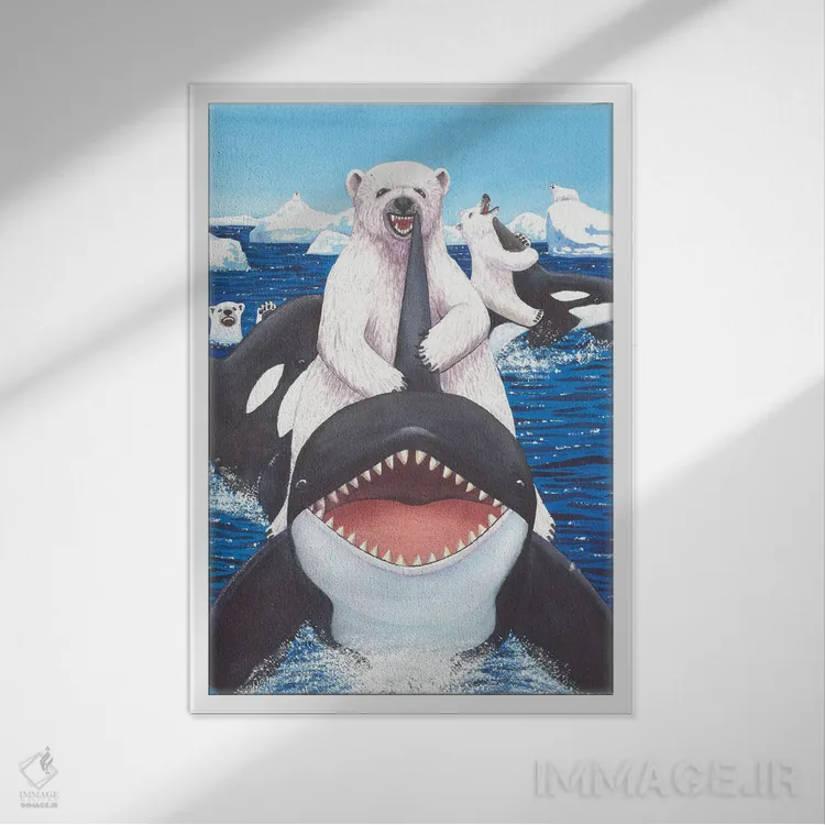 تابلو دکوراتیو برونشان! اثر کترین جی مک الروی - نمای قابدار سفید