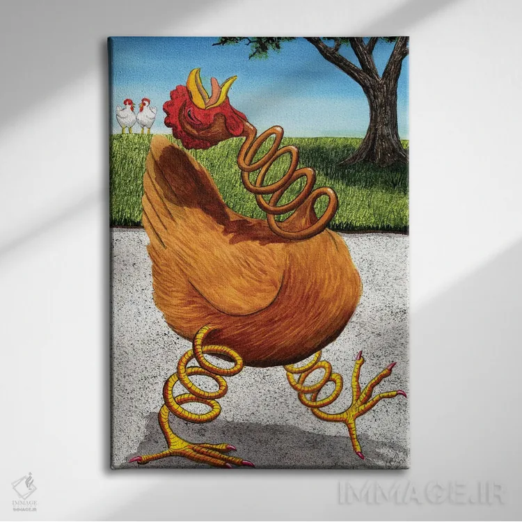 تابلو دکوراتیو جوجه بهاری اثر کترین جی مک الروی - نمای روبهرو روی دیوار