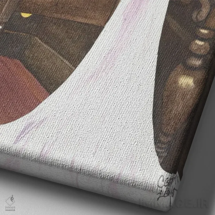 تابلو دکوراتیو آواز قو اثر کترین جی مک الروی - نمای نزدیک بافت بوم