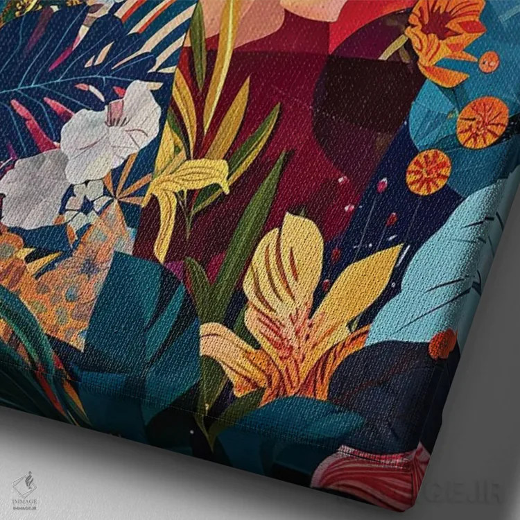 تابلو دکوراتیو وقار اثر کامرون گری - نمای نزدیک بافت بوم