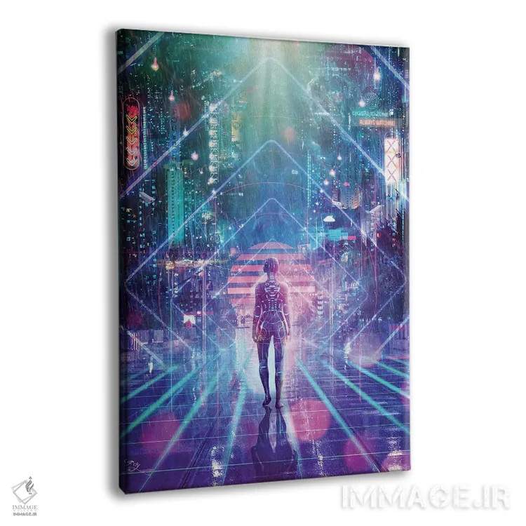تابلو دکوراتیو منطقه نئونی اثر کامرون گری - نمای پرسپکتیو محصول
