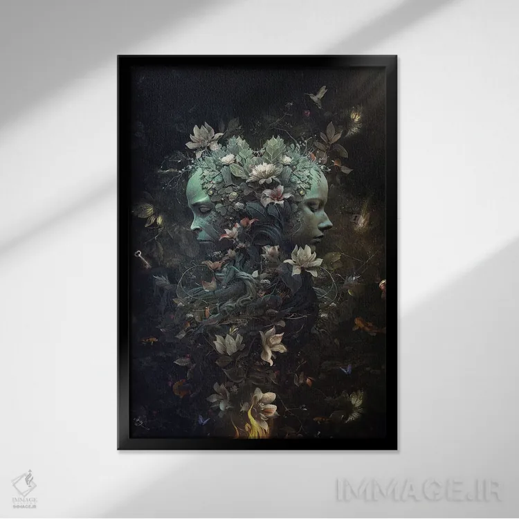 تابلو دکوراتیو انعکاس ها در یک رویا اثر کامرون گری - نمای قابدار مشکی