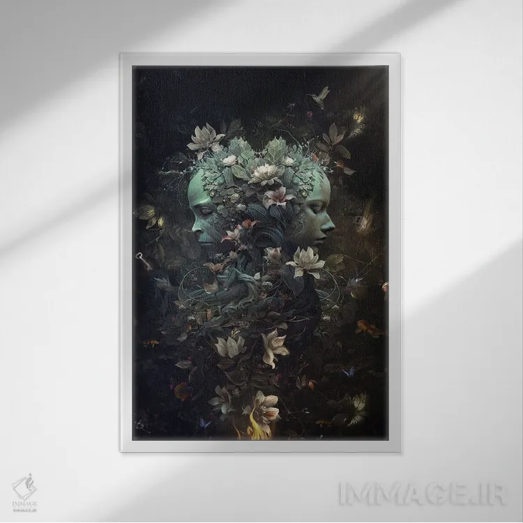 تابلو دکوراتیو انعکاس ها در یک رویا اثر کامرون گری - نمای قابدار سفید