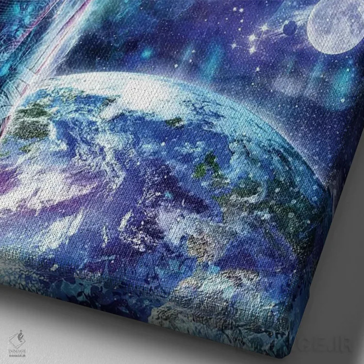 تابلو دکوراتیو راز وجود خودمان اثر کامرون گری - نمای نزدیک بافت بوم