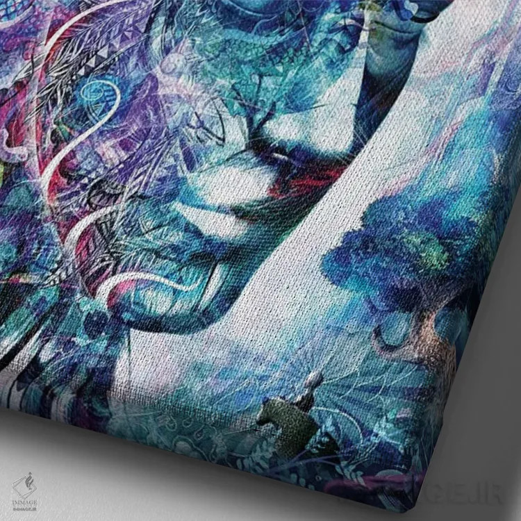 تابلو انتزاعی رویای یگانگی اثر کامرون گری - نمای نزدیک بافت بوم