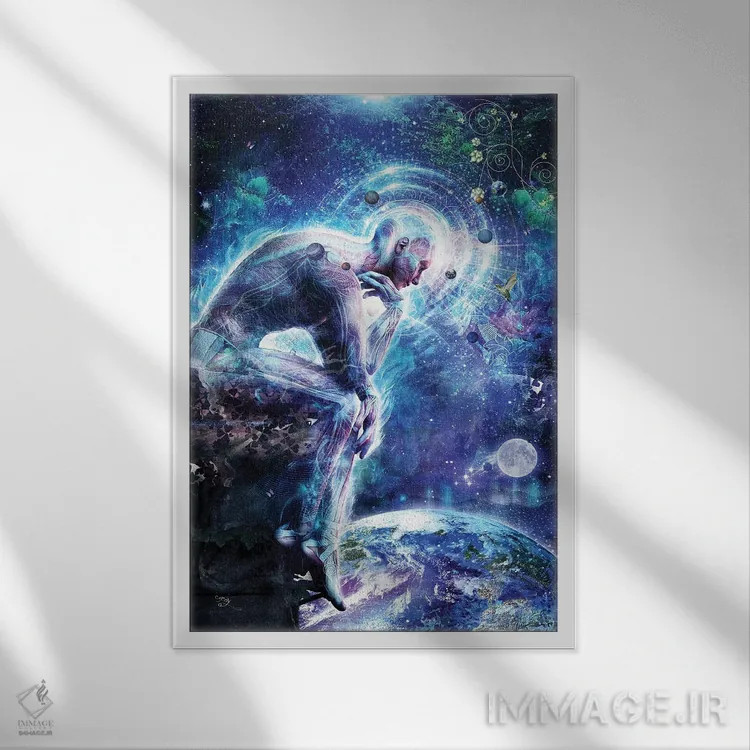 تابلو دکوراتیو راز وجود خودمان اثر کامرون گری - نمای قابدار سفید