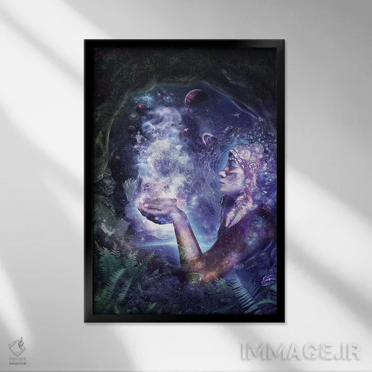 تابلو دکوراتیو مادر آیا اثر کامرون گری - نمای قابدار مشکی