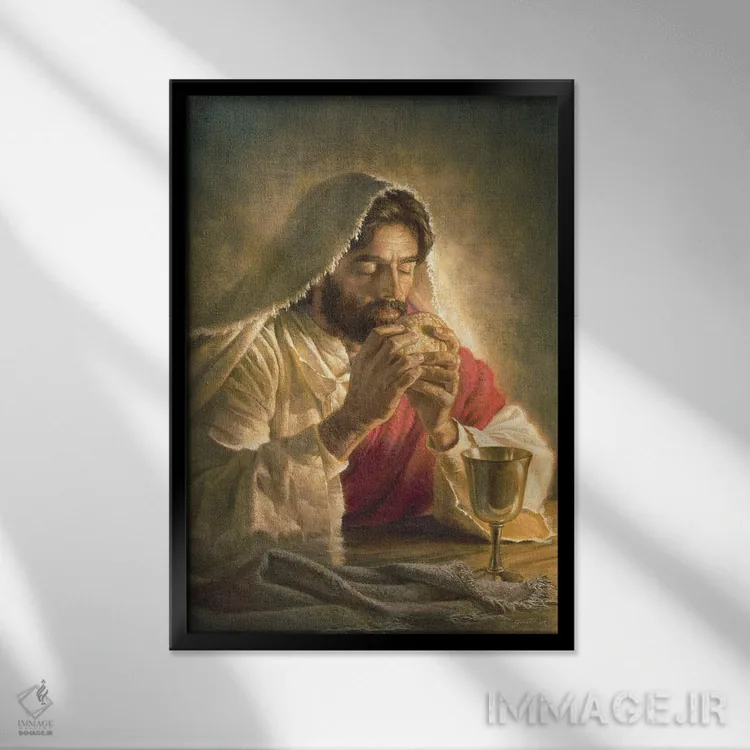 تابلو دکوراتیو نان حیات اثر کربرت گوتیه - نمای قابدار مشکی