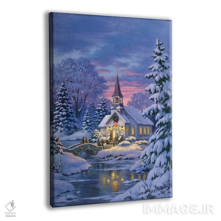 تابلو دکوراتیو کلیسای روستایی اثر کربرت گوتیه - نمای پرسپکتیو محصول